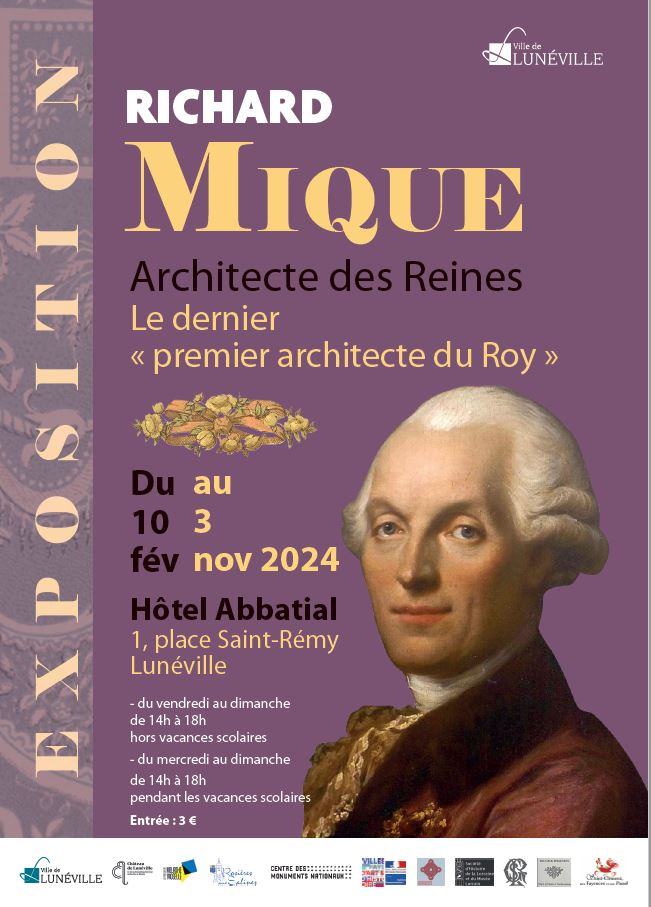 Lunéville, hotel abbatial, Richard Mique, architecte des reines... 2024 Affiche-R.Mique_