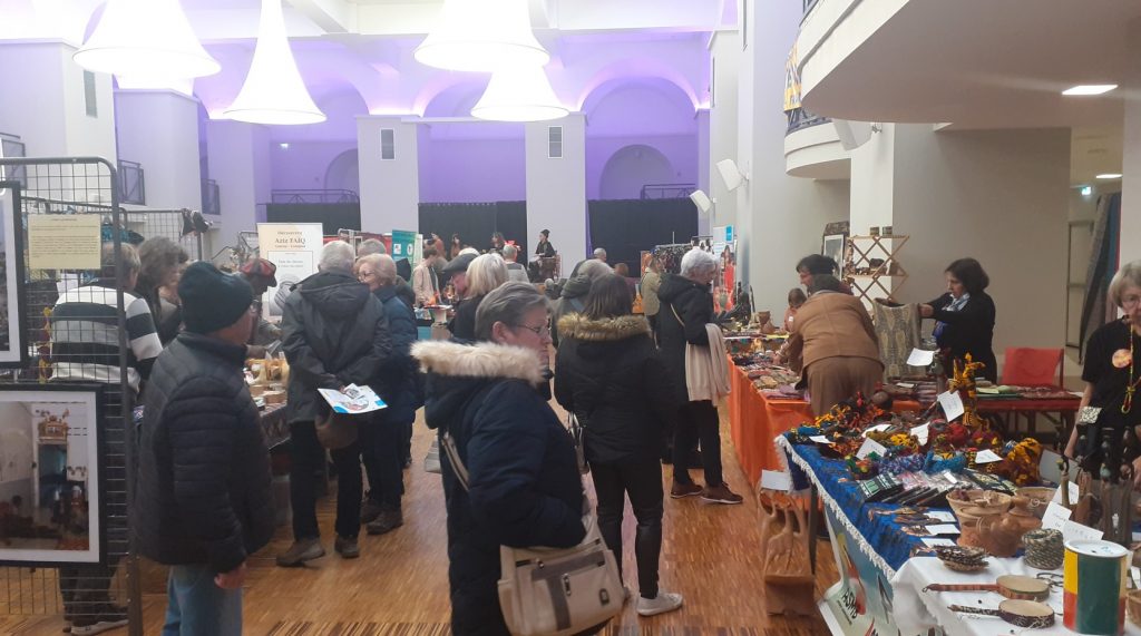 Marché du monde solidaire 2025. Stands produits du monde.