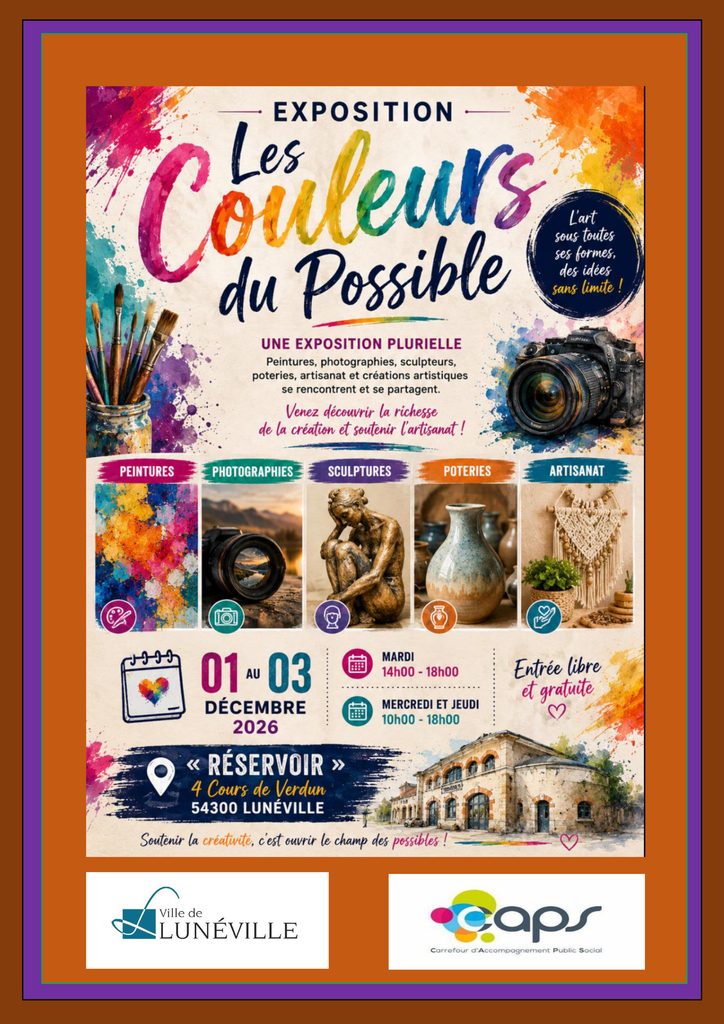 affiche de la manifestation les couleurs du possible